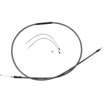 High-Efficiency Polished KARBONFIBR Clutch Cable — Housing 189.5 cm (74-11/16"), Travel 71 mm (2-13/16")