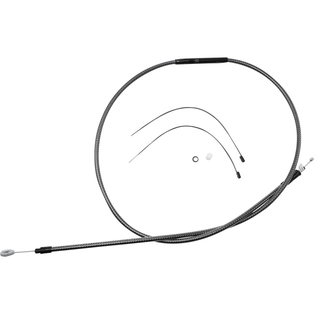 High-Efficiency Polished KARBONFIBR Clutch Cable — 174.5 cm housing, 71 mm travel