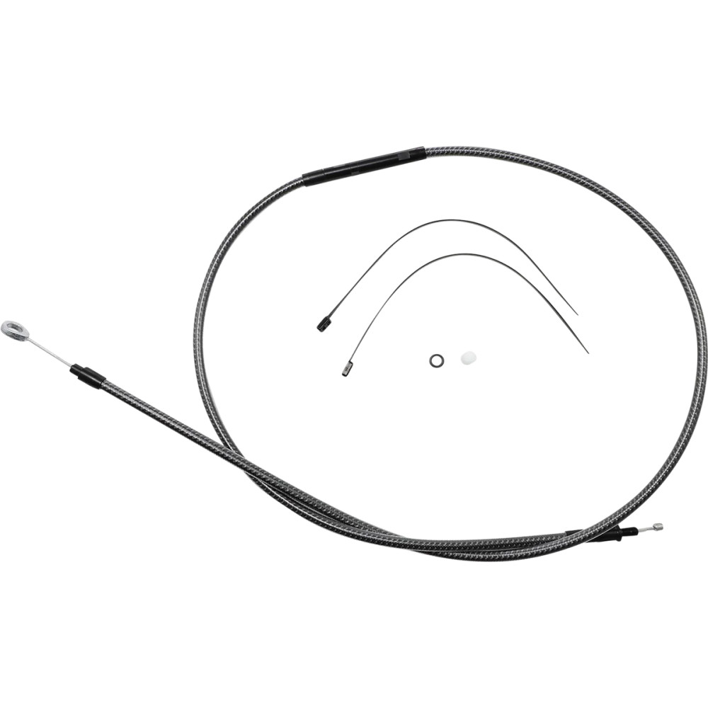 High-Efficiency Polished KARBONFIBR Clutch Cable — 169.5 cm housing, 71 mm travel