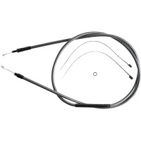High-Efficiency Polished KARBONFIBR Clutch Cable — 174.5 cm housing, 71 mm travel