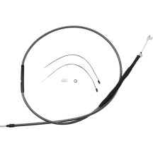 High-Efficiency Polished KARBONFIBR Clutch Cable — 72-11/16" housing, 89 mm (3-1/2") travel