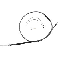 High-Efficiency Polished KARBONFIBR Clutch Cable — 174.5 cm housing, 64.5 cm adjuster, 89 mm travel