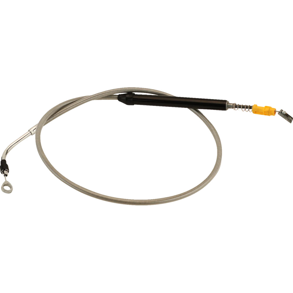 Cable de embrague trenzado de acero inoxidable — Ajuste para Ape Hanger, plateado pulido