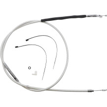High-Efficiency Braided Sterling Chromite II® Clutch Cable — 210 cm housing, 89 mm travel, Chrome