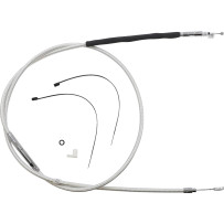 High-Efficiency Braided Sterling Chromite II® Clutch Cable — 210 cm housing, 89 mm travel, Chrome