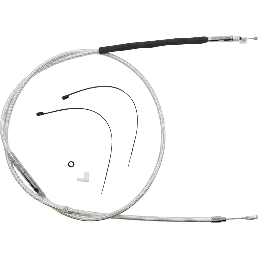 High-Efficiency Braided Sterling Chromite II® Clutch Cable — 210 cm housing, 89 mm travel, Chrome