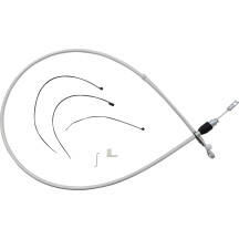 Sterling Chromite II® Quick Connect Upper Clutch Cable — 132 cm (52"), 59 mm (2-5/16"), Chrome