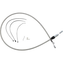 Polished Stainless Quick Connect Upper Clutch Cable — 122 cm (48"), 59 mm (2-5/16"), polished silver