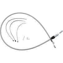 Polished Stainless Quick Connect Upper Clutch Cable — 122 cm (48"), 59 mm (2-5/16"), polished silver