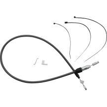 KARBONFIBR Quick Connect Upper Clutch Cable — 36 in overall length, 2-5/16 in travel, Silver