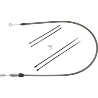 KARBONFIBR Quick Connect Upper Clutch Cable — 114.5 cm (45"), 59 mm (2-5/16"), Silver