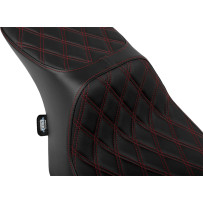 Asiento Performance Predator 2 plazas — 12" ancho conductor, 29" largo, 9" ancho trasero, Negro/Rojo