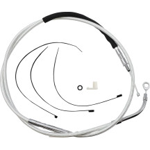 High-Efficiency Braided Sterling Chromite II® Clutch Cable — 71-3/4" housing, 3-1/2" travel, 25-7/16" adjuster, Chrome