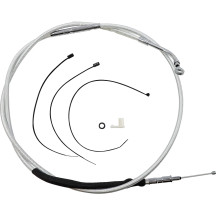 High-Efficiency Braided Sterling Chromite II® Clutch Cable — 192.4 cm housing, 89 mm travel, 64.5 cm adjuster