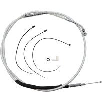 High-Efficiency Braided Sterling Chromite II® Clutch Cable — 192.4 cm housing, 89 mm travel, 64.5 cm adjuster