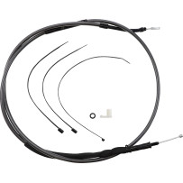 High-Efficiency Black Pearl™ Clutch Cable — 73-3/4 in housing, 89 mm travel, Black polished