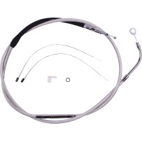 High-Efficiency Polished Stainless Clutch Cable — Housing 177 cm (69-3/4"), Adjuster 64.5 cm (25-7/16")