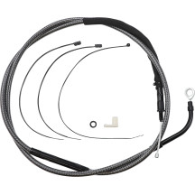 High-Efficiency Polished KARBONFIBR Clutch Cable — Housing 69-3/4", Travel 3-1/2", Adjuster 25-7/16"