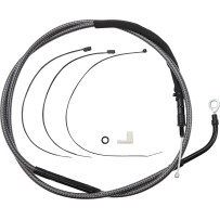 High-Efficiency Polished KARBONFIBR Clutch Cable — Housing 69-3/4", Travel 3-1/2", Adjuster 25-7/16"