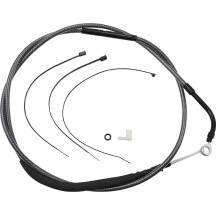 High-Efficiency Polished KARBONFIBR Clutch Cable — 73-3/4" housing, 25-7/16" adjuster