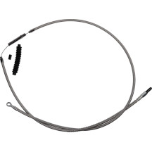 High-Efficiency Stainless Steel Clutch Cable for Harley-Davidson — 10 in (25.4 cm), Silver