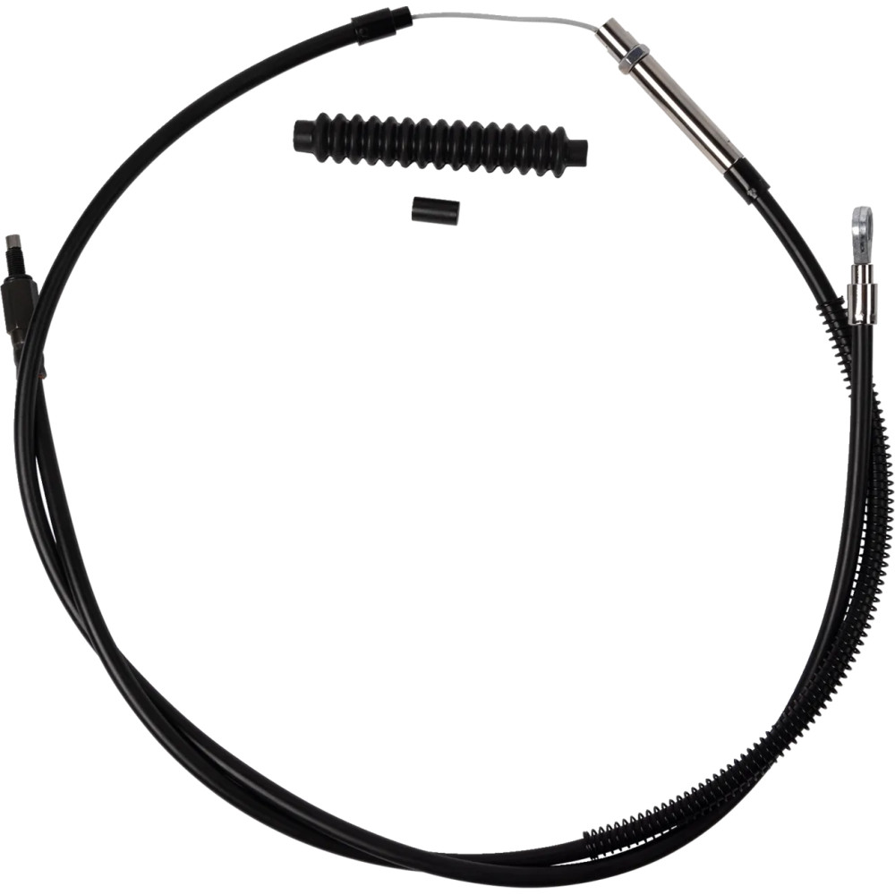 High-Efficiency Black Vinyl Clutch Cable — 6 in (15.2 cm), Black