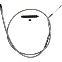 High-Efficiency Stainless Steel Clutch Cable for Harley-Davidson — 6 in, Silver