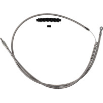 High-Efficiency Stainless Steel Clutch Cable for Harley-Davidson — +20.3 cm (8"), Silver
