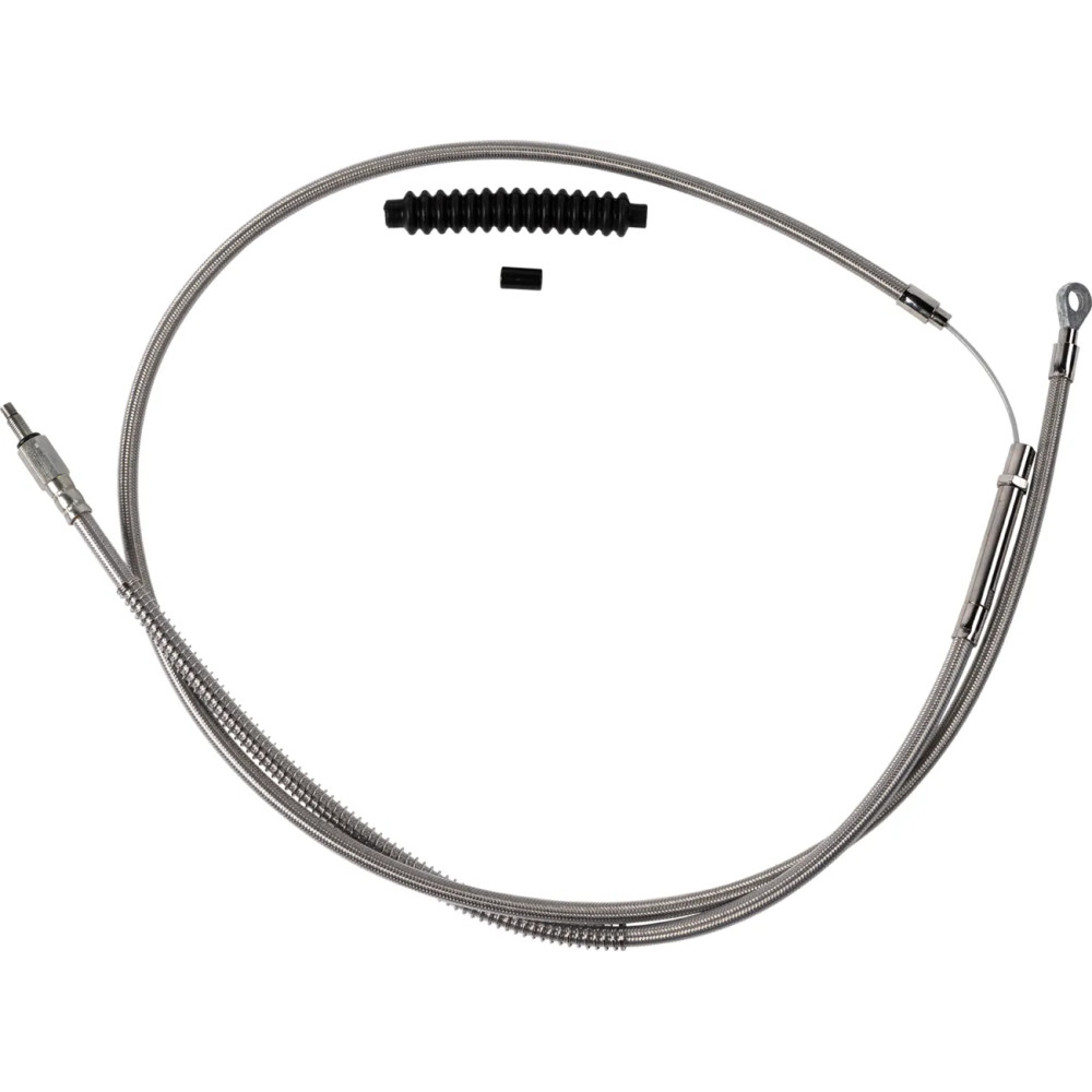 High-Efficiency Stainless Steel Clutch Cable for Harley-Davidson — +20.3 cm (8"), Silver