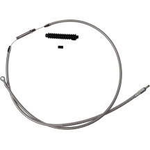 High-Efficiency Stainless Steel Clutch Cable for Harley-Davidson — 8 in (20.3 cm), Silver