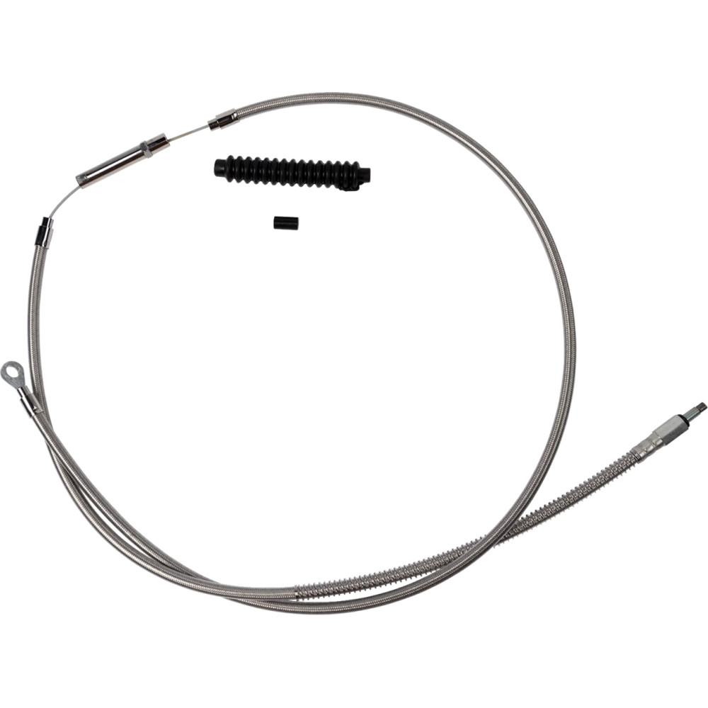High-Efficiency Stainless Steel Clutch Cable for Harley-Davidson — 8 in (20.3 cm), Silver