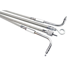 Cable de velocímetro trenzado Armor Coat de acero inoxidable para Harley-Davidson — 40" (101,5 cm), cromado