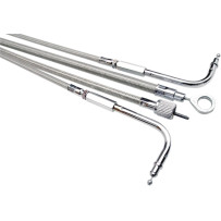 Armor Coat Braided Stainless Steel Speedometer Cable for Harley-Davidson — 40" (101.5 cm), Chrome