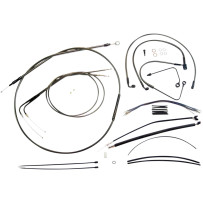 Black Pearl™ Designer Handlebar Installation Kit — Ape hanger fit, 12"-14" risers, Black