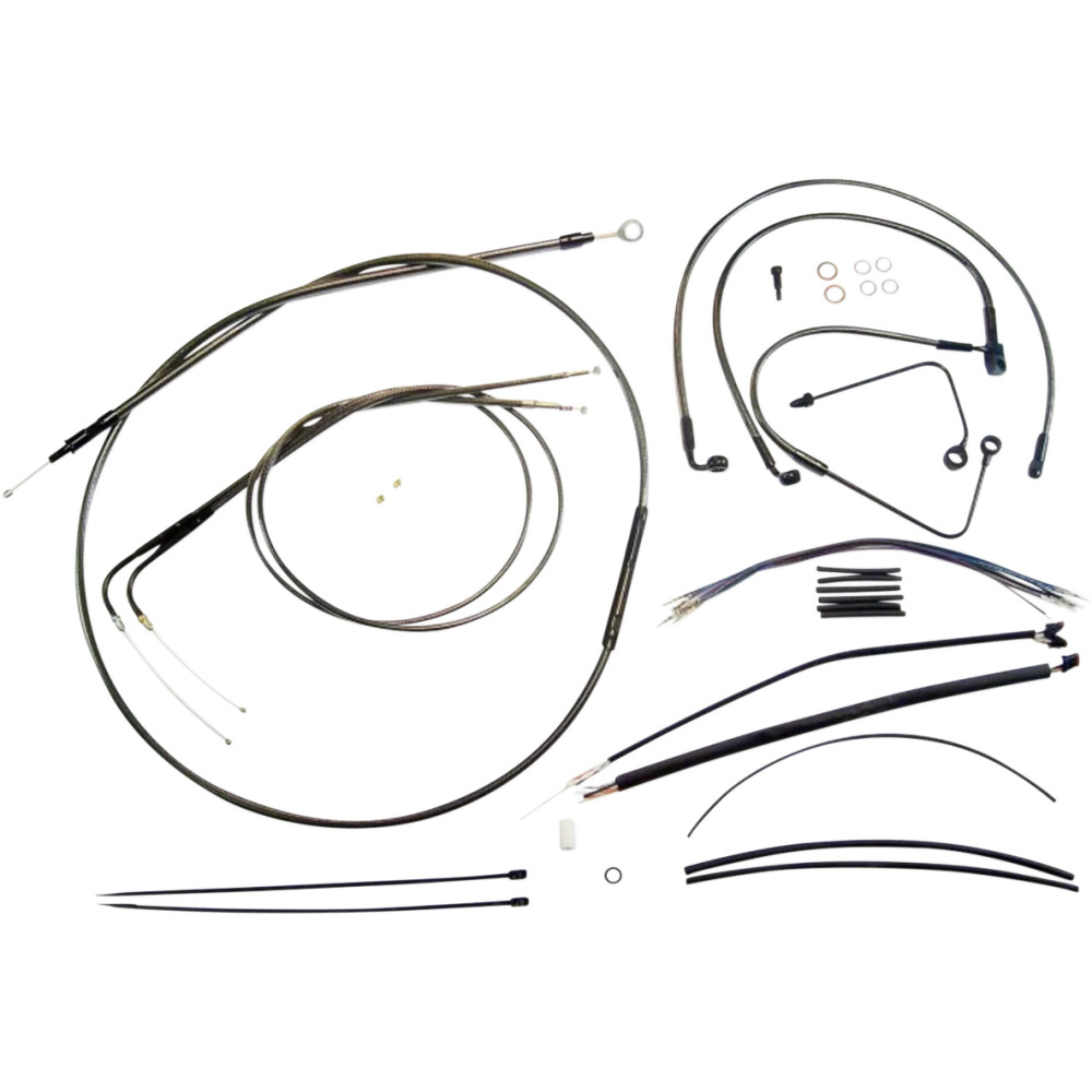 Black Pearl™ Designer Handlebar Installation Kit — Ape hanger fit, 12"-14" risers, Black