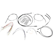 Black Pearl™ Designer Handlebar Installation Kit — 14" - 16" handlebar height, Ape Hanger, Black