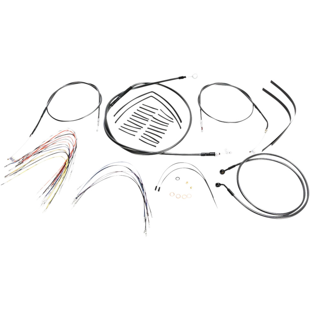 Black Pearl™ Designer Handlebar Installation Kit — 14" - 16" handlebar height, Ape Hanger, Black