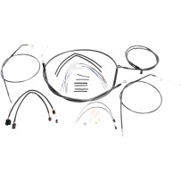 Black Pearl™ Designer Handlebar Installation Kit — Ape Hanger fit, 25.5–30.5 cm (10–12") risers, Black