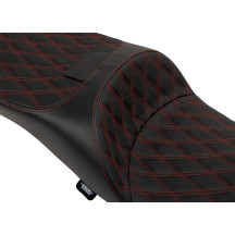 Extended Reach Freedom Touring Seats — 30-1/2" L, 15" driver width, 13" rear width, Black/Red