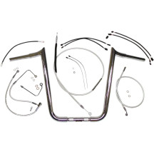 Sterling Chromite II® Designer Handlebar Installation Kit — Ape hanger, 12"–14" riser fit, ABS, Chrome
