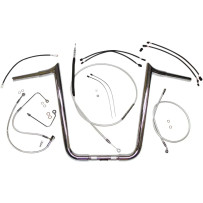 Sterling Chromite II® Designer Handlebar Installation Kit — Ape hanger, 12"–14" riser fit, ABS, Chrome