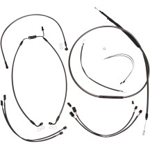 Black Pearl™ Designer Handlebar Installation Kit — 12"–14" handlebar height, Ape Hanger, Black