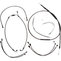 Black Pearl™ Designer Handlebar Installation Kit — 12"–14" handlebar height, Ape Hanger, Black