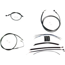 Black Pearl™ Upper Handlebar Installation Kit — Ape hanger, 12"–14" risers, Black, ABS