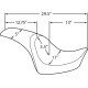 Predator Seat — 75 cm (29-1/2"), 1" lower than stock, fits Drag and most H-D sissy bars
