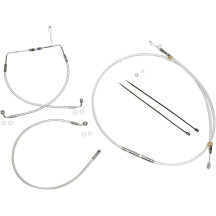 Sterling Chromite II® Designer Handlebar Installation Kit — 10" fit, Ape hanger, Chrome, Non-ABS