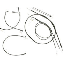 Black Pearl™ Designer Handlebar Installation Kit — 10" handlebar height, Ape hanger, Non-ABS, Black