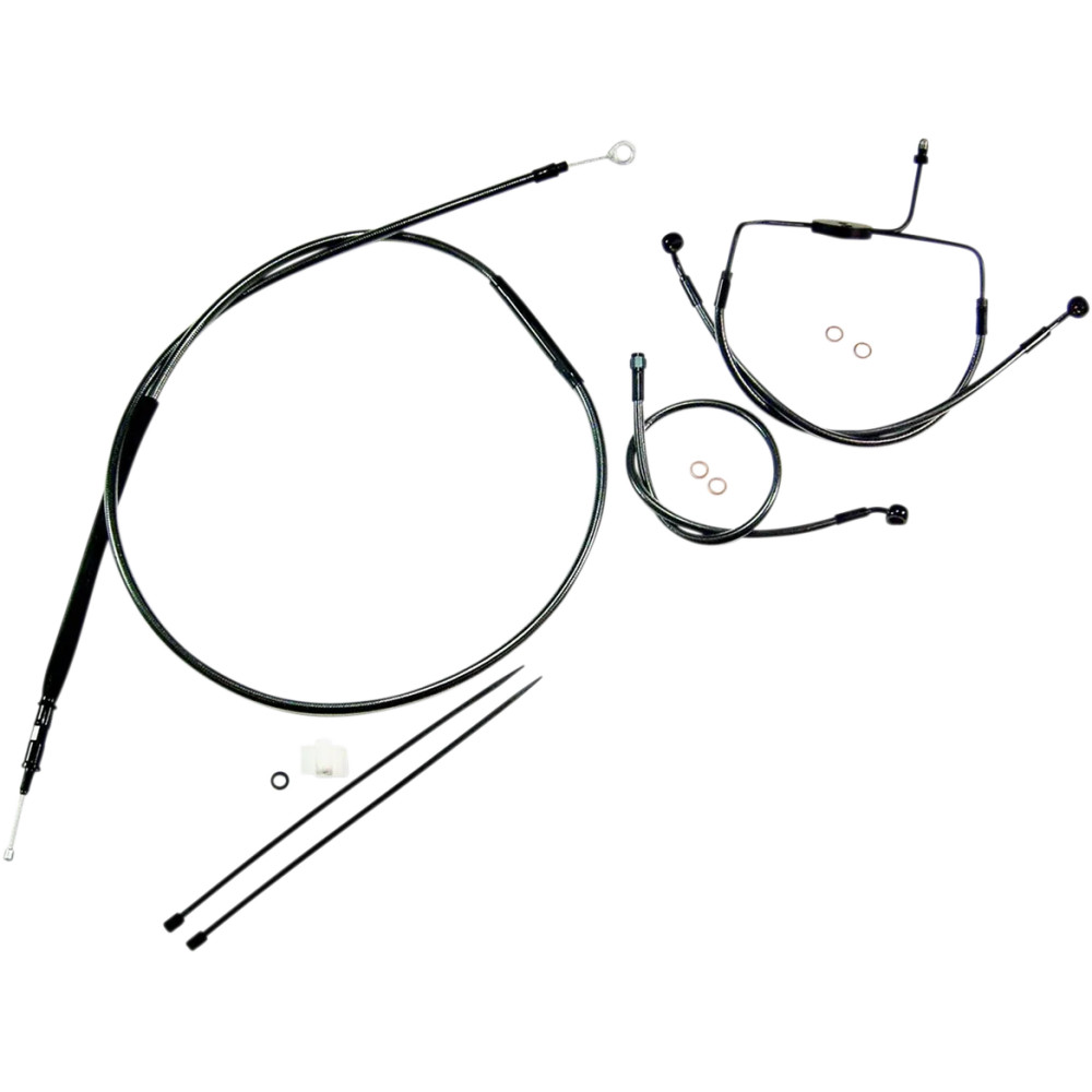 Black Pearl™ Designer Handlebar Installation Kit — 10" ape hanger, Black