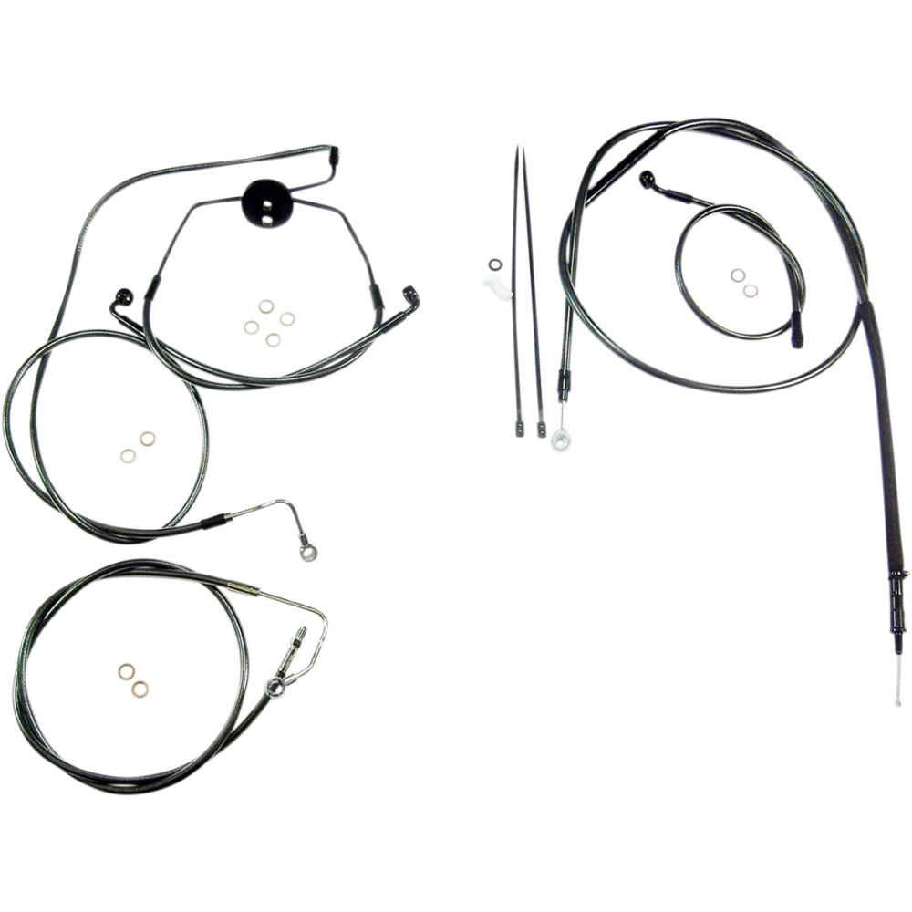 Black Pearl™ Designer Handlebar Installation Kit — 10" riser, ape hanger fit, ABS