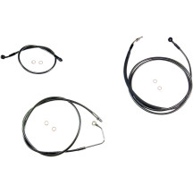 Black Pearl™ Upper Handlebar Installation Kit — 10" risers, Ape Hanger fit, ABS, Black